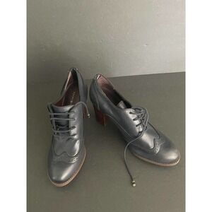 Tommy Hilfiger Womens Shoes Size 7.5 Fabiole Oxford Style Blue Lace Up Heels New